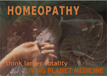 living planet Homeopathic Postcard, by artist Rebecca Barclay